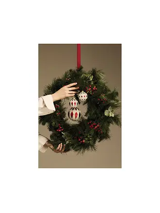 ALESSI | Palla di Natale 9cm DELIGHT Bianco/Rosso | rot